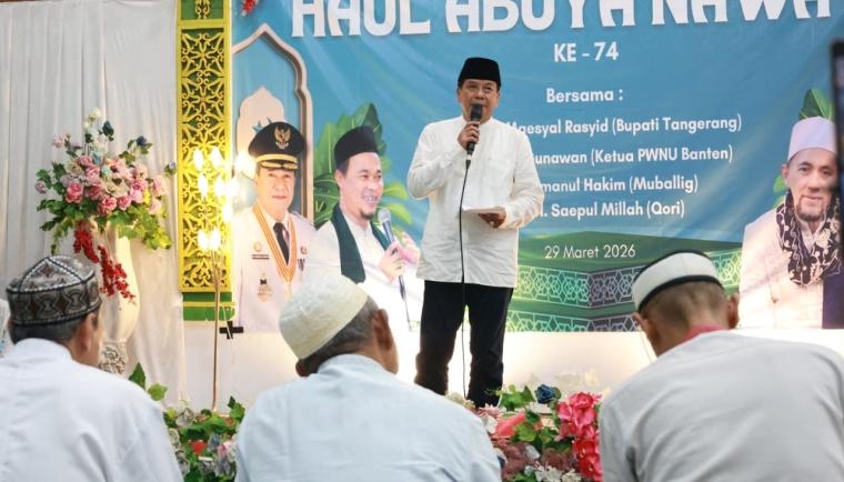 Hadiri Haul ke-74 Abuya Nawawi, Bupati Maesyal Ajak Masyarakat Tangerang Teladani Perjuangan Ulama Asal Cisauk Ini