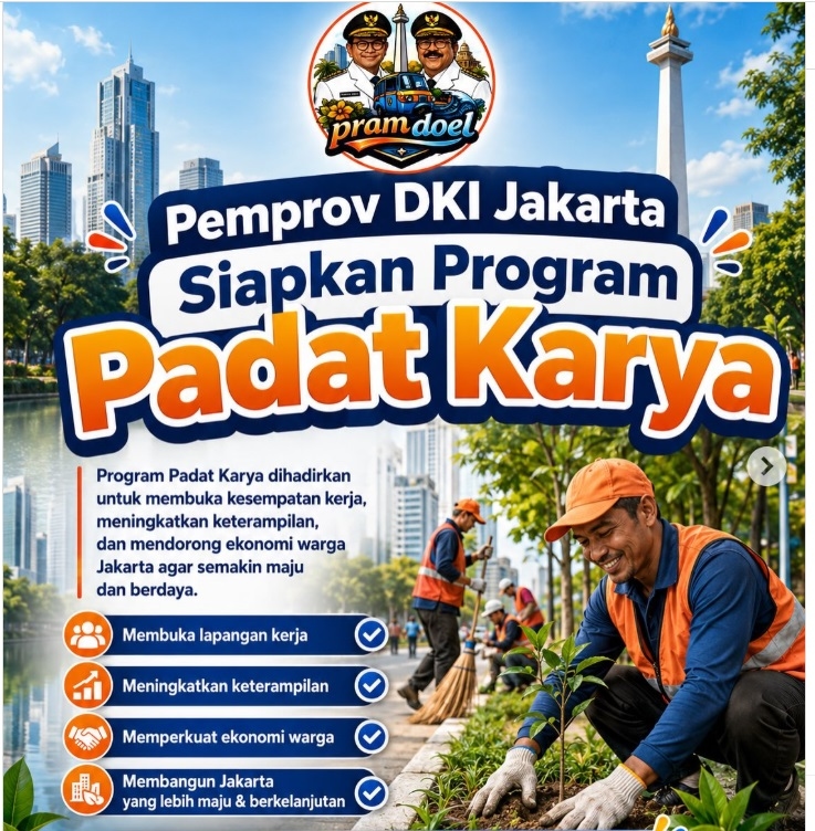 Pendaftar Tembus 100 Ribu Orang, Loker Padat Karya Pemprov DKI 2026 Diserbu Warga, Padahal Kuotanya Hanya 2.843 Posisi