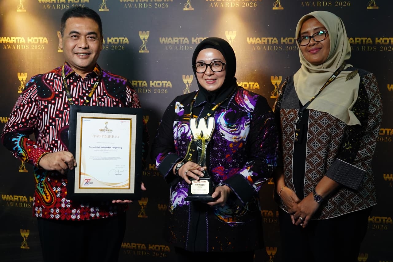 Pemkab Tangerang Raih Warta Kota Awards 2026, Wabup Intan: Sekolah Swasta Gratis Tekan Angka Putus Sekolah