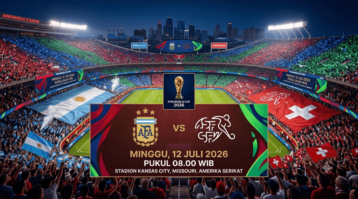 Link Live Streaming Argentina vs Swiss di Perempat Final Piala Dunia 2026, Prediksi Skor dan Susunan Pemain 