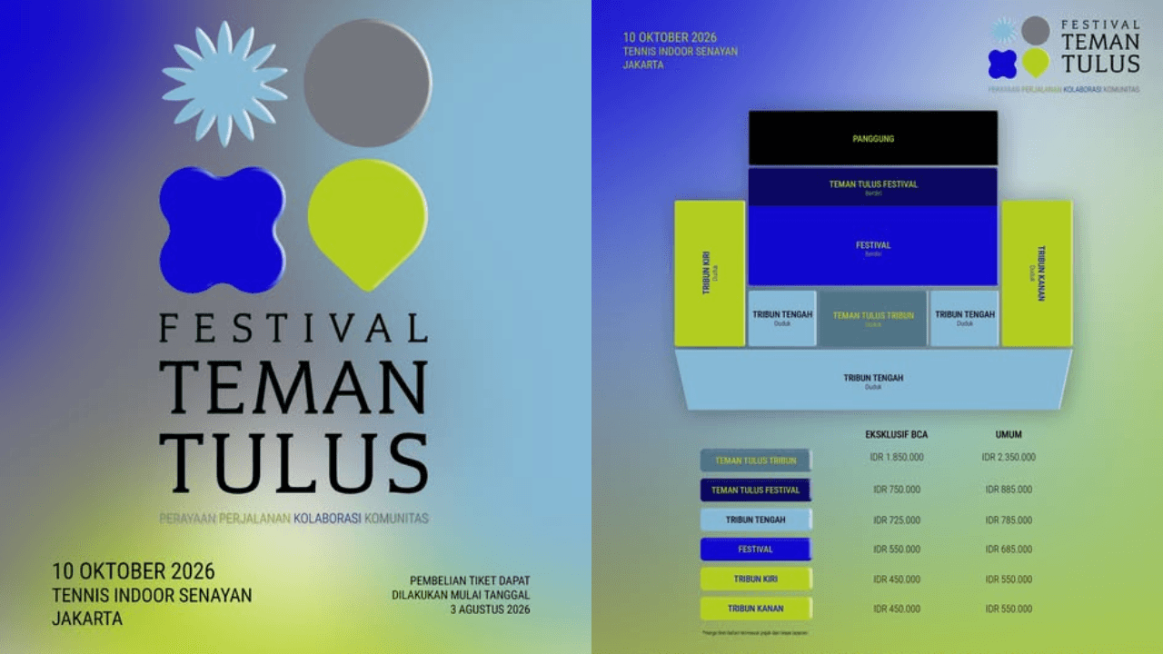 Konser Musik Festival Teman Tulus 2026: Cek Jadwal, Harga Tiket, dan Benefitnya di Sini!