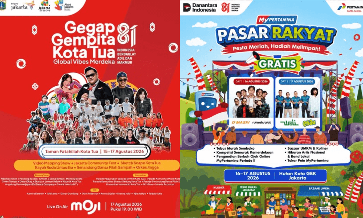 Konser Gratis Spesial HUT ke-81 RI di Jabodetabek, Ada Wali Band hingga Tipe-X, Cek Lokasi dan Tanggalnya!