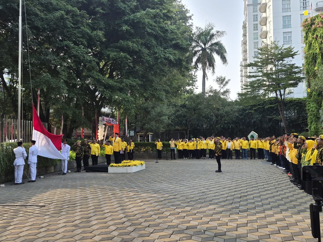 Golkar DKI Gelar Upacara HUT RI ke-81, Ahmed Zaki Tekankan Pentingnya Solidaritas Kader Jelang Pemilu 2029