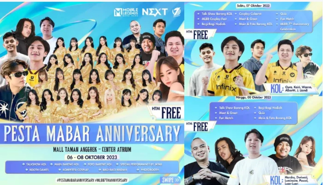 Bagi Pecinta Game Online, Ikuti Pesta Mabar Anniversary MLBB ke-7 di Mal Taman Anggrek di Akhir Pekan Ini