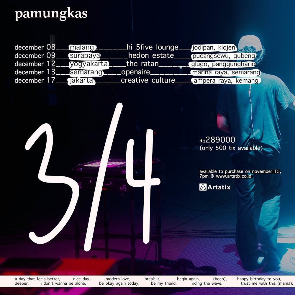 Pamungkas Gelar Tour Konser Spektakuler di 5 Kota Besar Indonesia Selama Desember 2023, Ini Jadwal dan Lokasinya