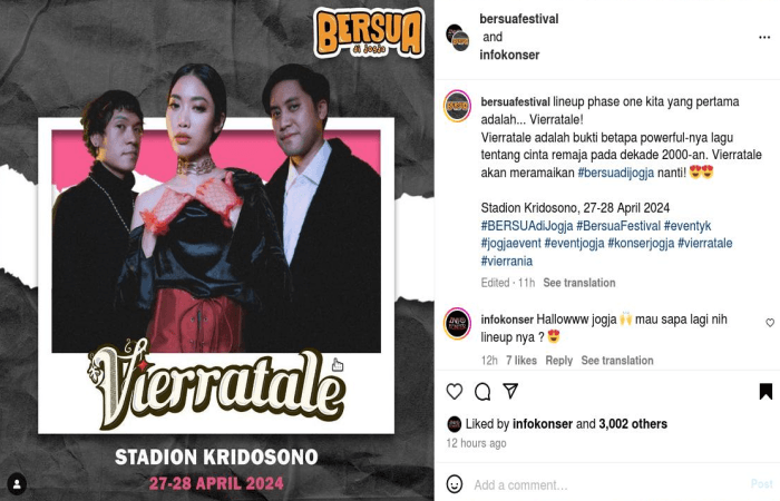 Vierratale Dijadwalkan April Manggung di Yogyakarta , Info Pesan Tiket Ada di Sini