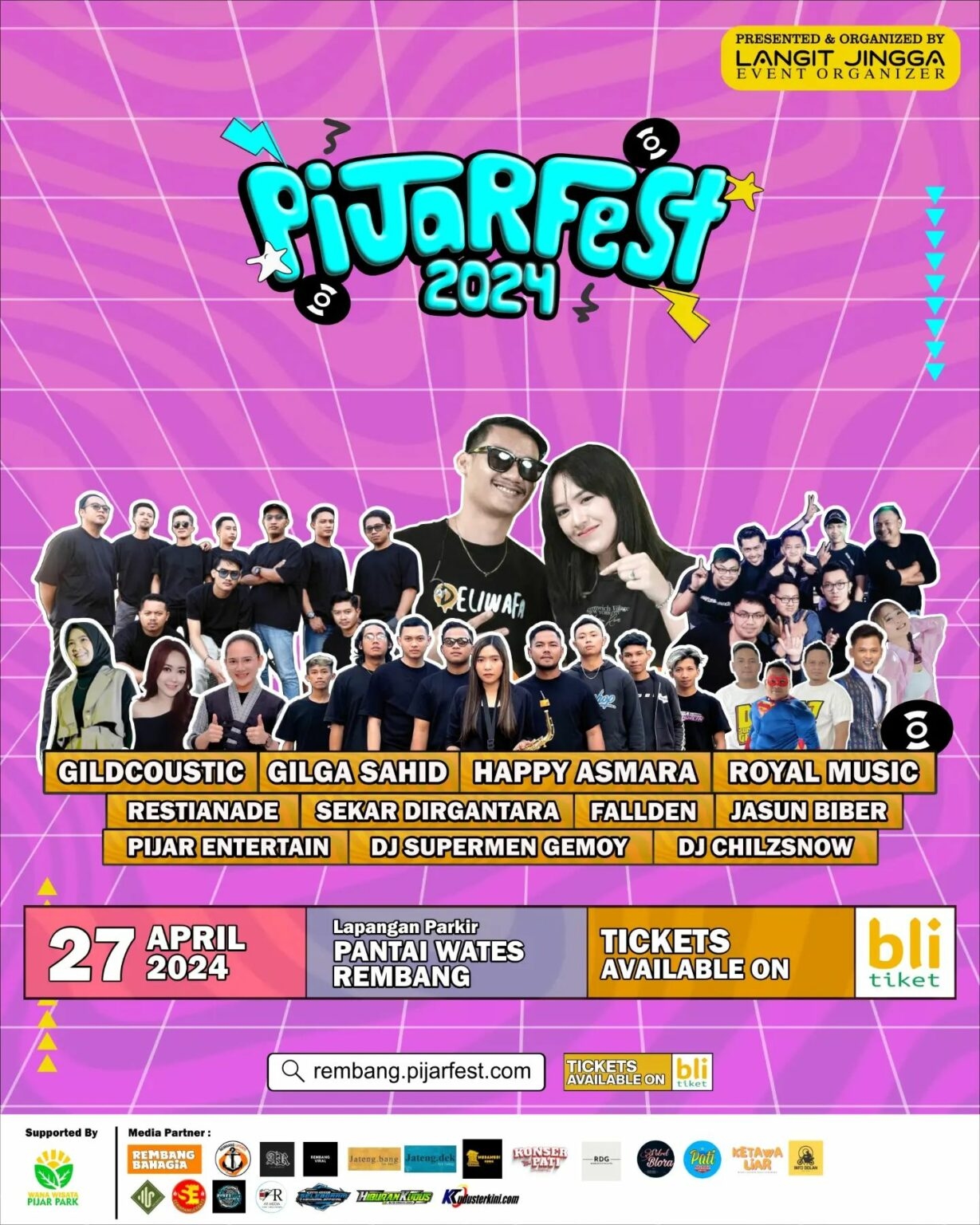 Konser Musik di Rembang! Ada Gildcoustic, Gilga Sahid hingga Happy Asmara di Pijar Fest 2024, Catat Tanggal dan Lokasinya