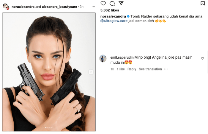 3 Foto Menantang Nora Alexandra, Istri Jerinx yang Cosplay Lara Croft di Tomb Raider, Nomor 2 Bisa Bikin Sesak Napas