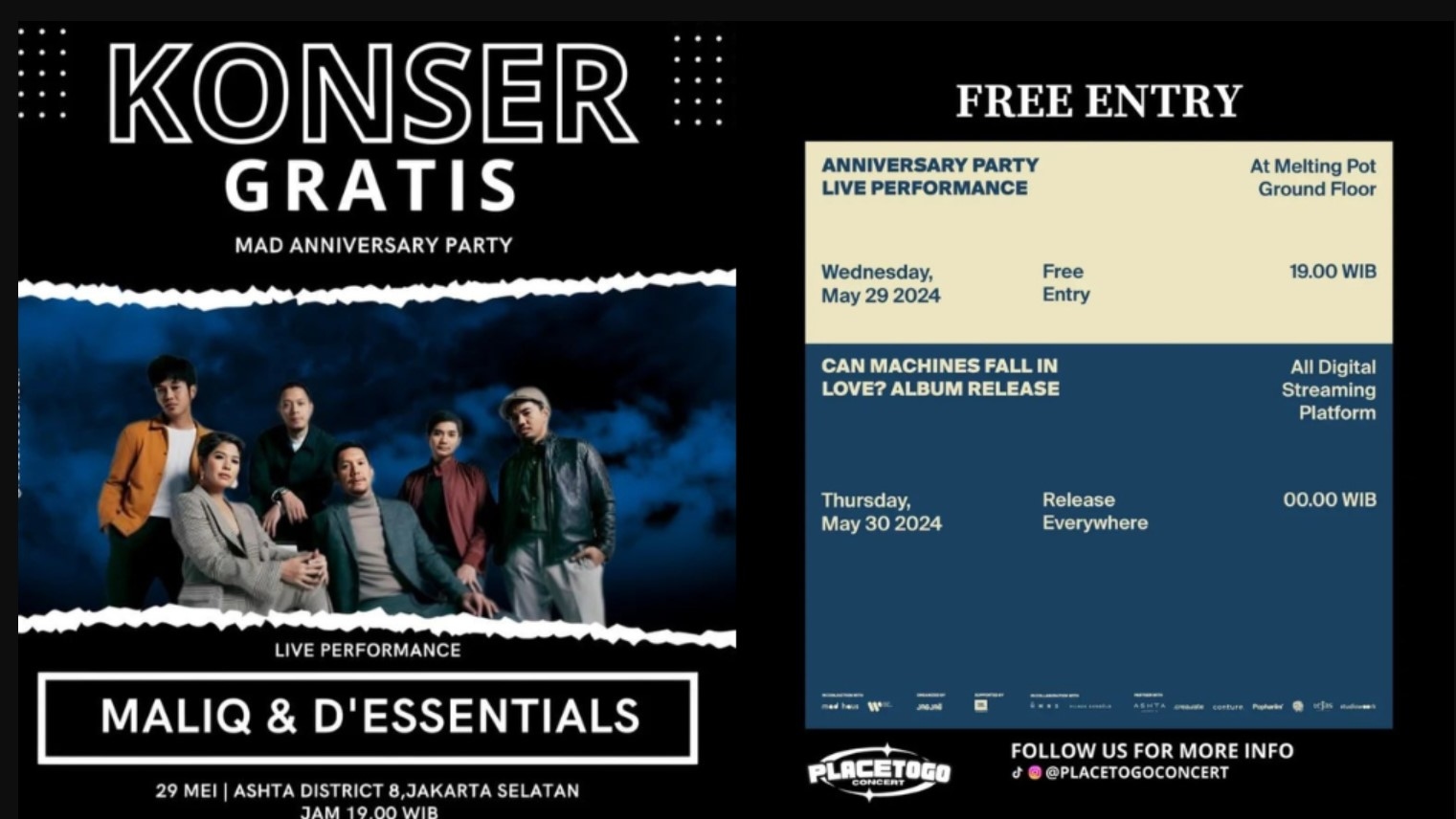 Jangan Lupa, Konser Maliq & D'essentials di JIExpo Kemayoran Jakarta, Catat Lokasi dan Waktunya di Sini