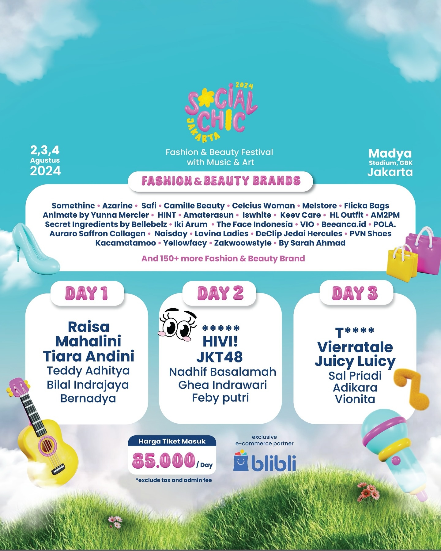 SIMAK! 18 Artis ini Bakal Meriahkan Social Chic di Stadion Madya GBK, Festival Fashion dan Kecantikan Terbesar di Indonesia, Catat Tanggalnya