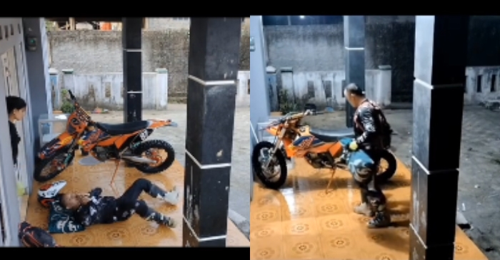 Viral Video Seorang Istri Murka Sampai Guyur Suami yang Sedang Tidur hingga Usir Gara-gara Trail Sampai Larut Malam, Netizen: Ya Allah, Segitunya