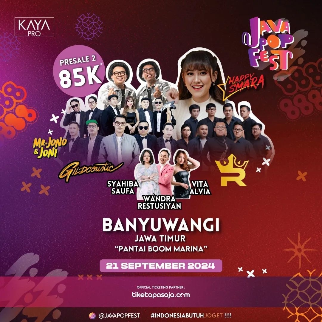 Warga Banyuwangi Jangan Lupa! Bulan Ini Ada Konser Happy Asmara, Gildcoustic hingga Mr Jono Joni di Pantai Boom Marina, Catat Tanggalnya
