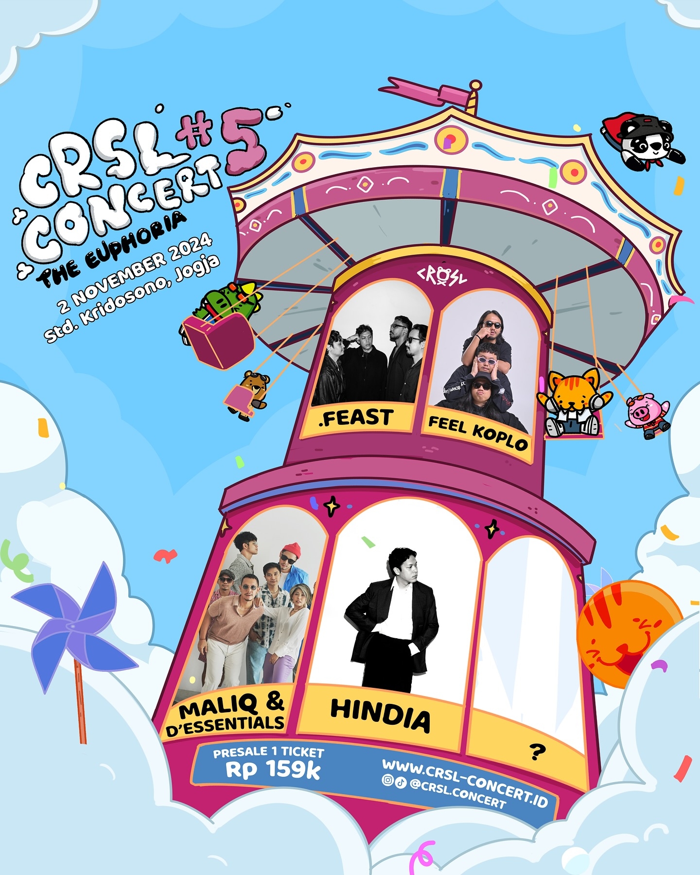 5 Artis Top Indonesia Siap Guncang Yogyakarta di CRSL Concert 5: The Euphoria, Siapa Saja? Cek Line Up, Tanggal Acara dan Harga Tiketnya!