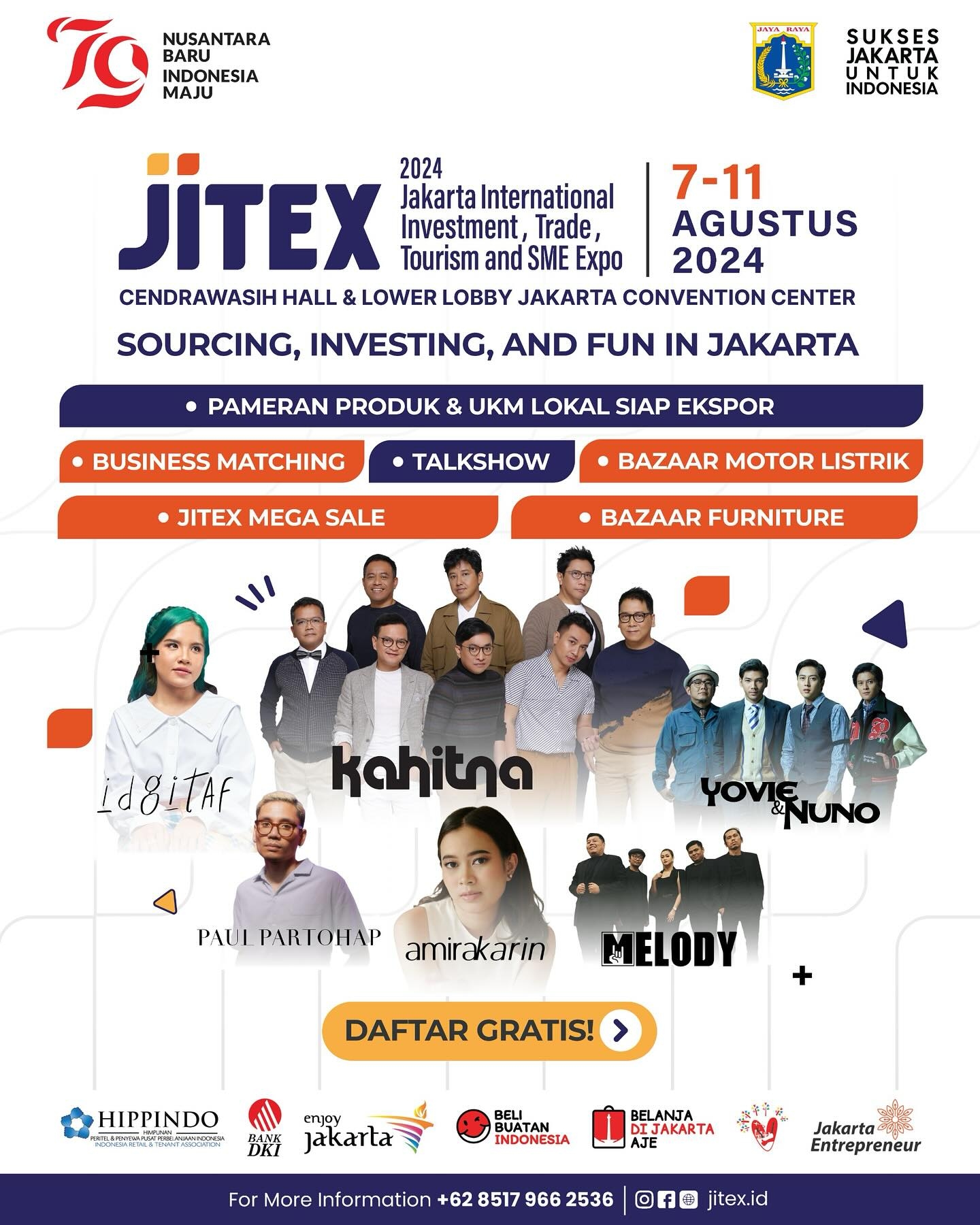 JITEX 2024: Pameran Produk & UKM Siap Ekspor di Hall JCC Senayan Pekan Ini, Dimeriahkan Kahitna, Yovie & Nuno, Idgitaf hingga Melody Band, Gratis!