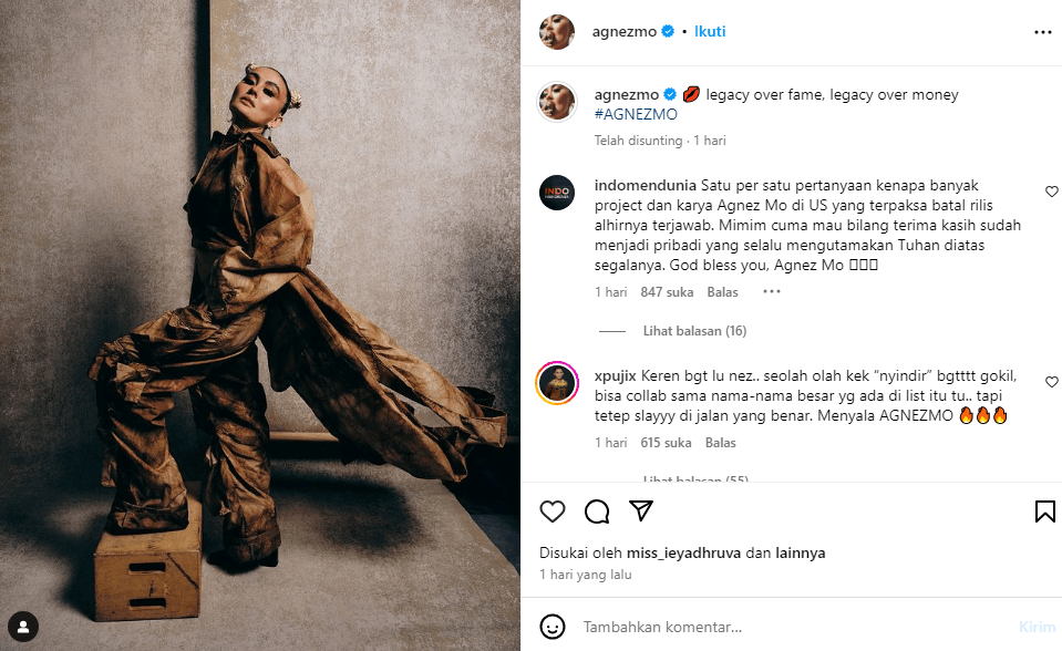 Awal Mula Agnez Mo Dituding Langgar Hak Cipta Hingga Kena Denda Rp1,5 M