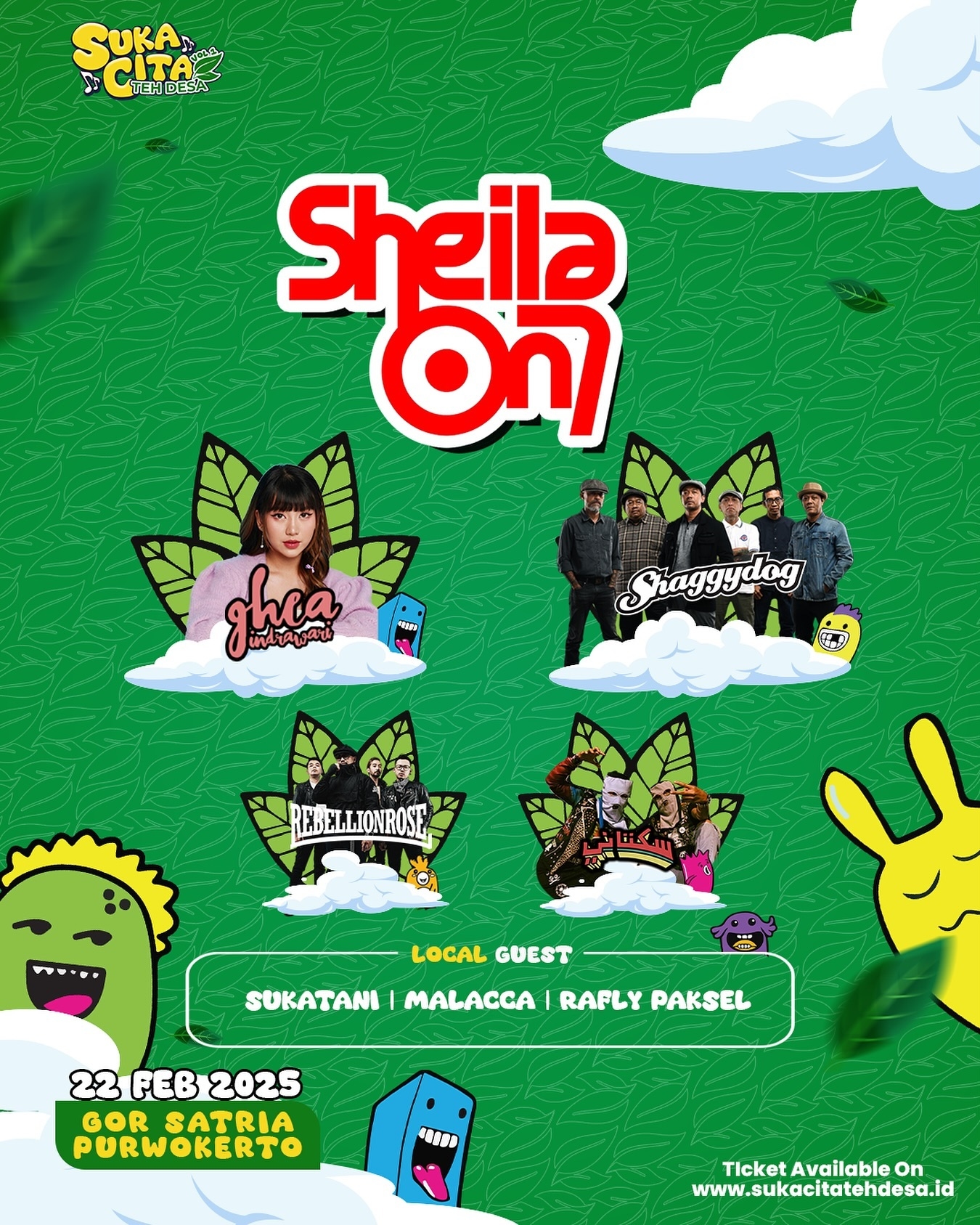 Purwokerto Bersiap! Sheila On 7, Ghea Indrawari, Shaggydog, hingga Rebellion Rose Bakal Meriahkan Suka Cita Teh Desa di GOR Satria, Cek Tanggalnya