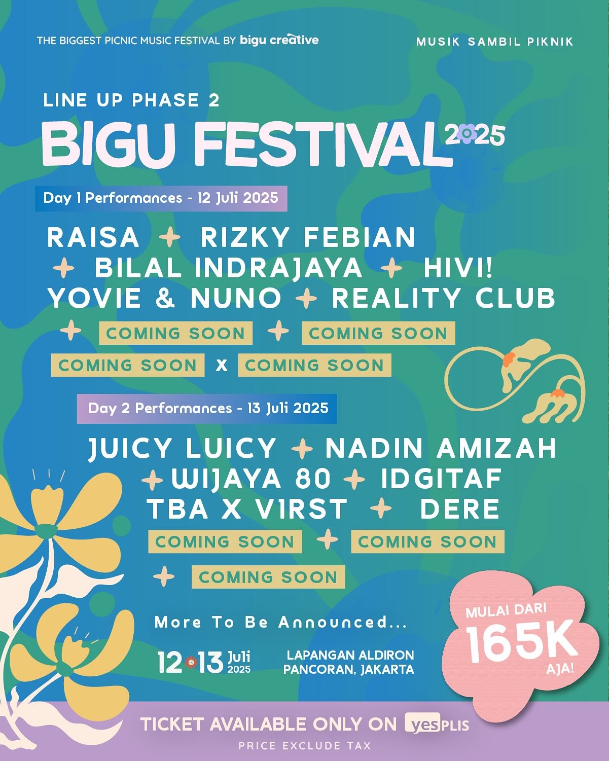 Line Up Fase Kedua Bigu Festival 2025 Telah Diumumkan, Berikut Daftar 15 Artis yang Siap Goyang Aldiron Plaza Pancoran pada Juli Mendatang
