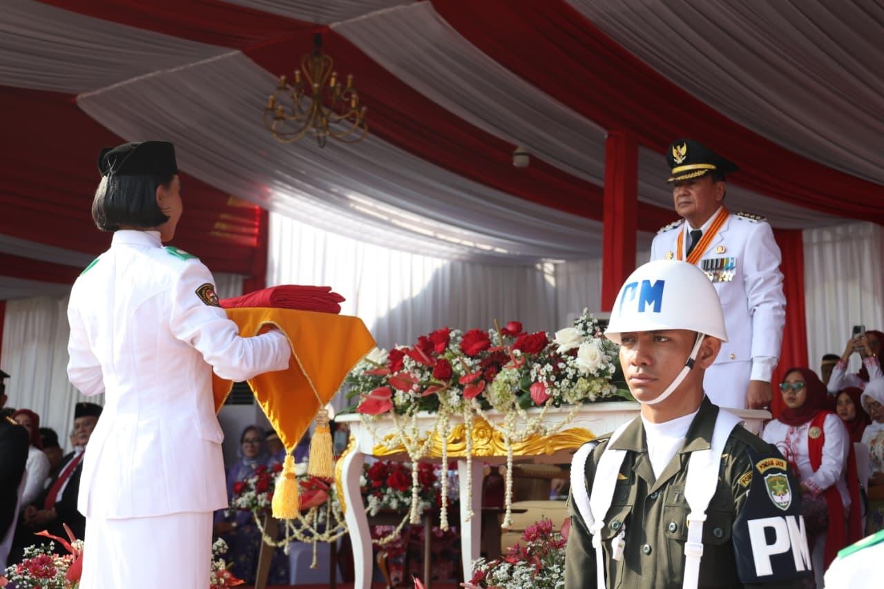 Semarak Perayaan HUT ke-80 RI di Kabupaten Tangerang, Upacara Pengibaran dan Penurunan Bendera Merah Putih Berlangsung Meriah Diikuti Antusias Warga