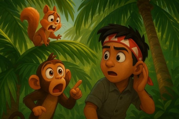 Dongeng Anak: Tiga Ujian untuk Monyet Peniru