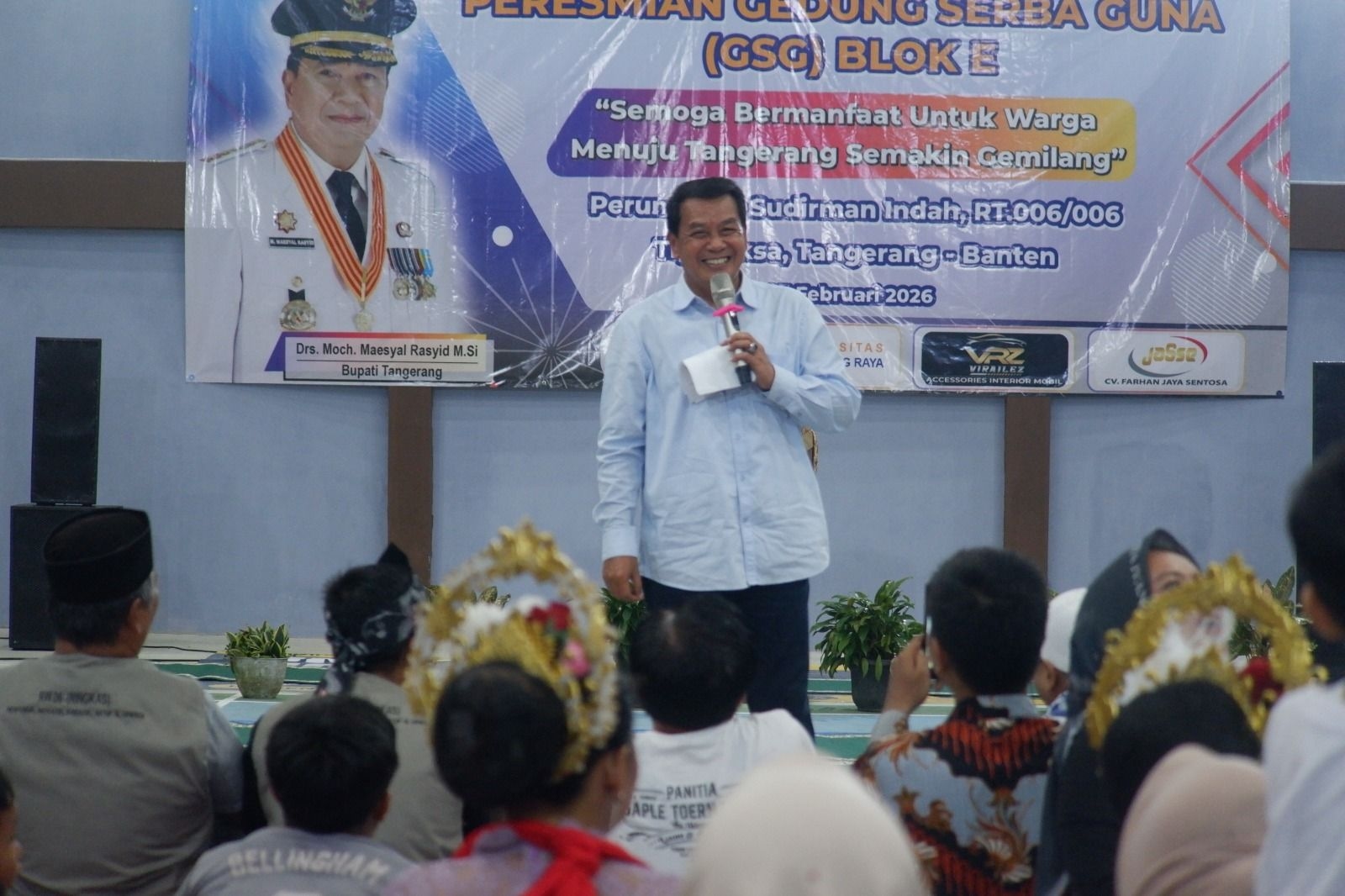 Resmikan Gedung Serbaguna Perum Sudirman Indah, Bupati Tangerang: GSG Ini Bisa Buat Olahraga hingga Tempat Hajatan Warga