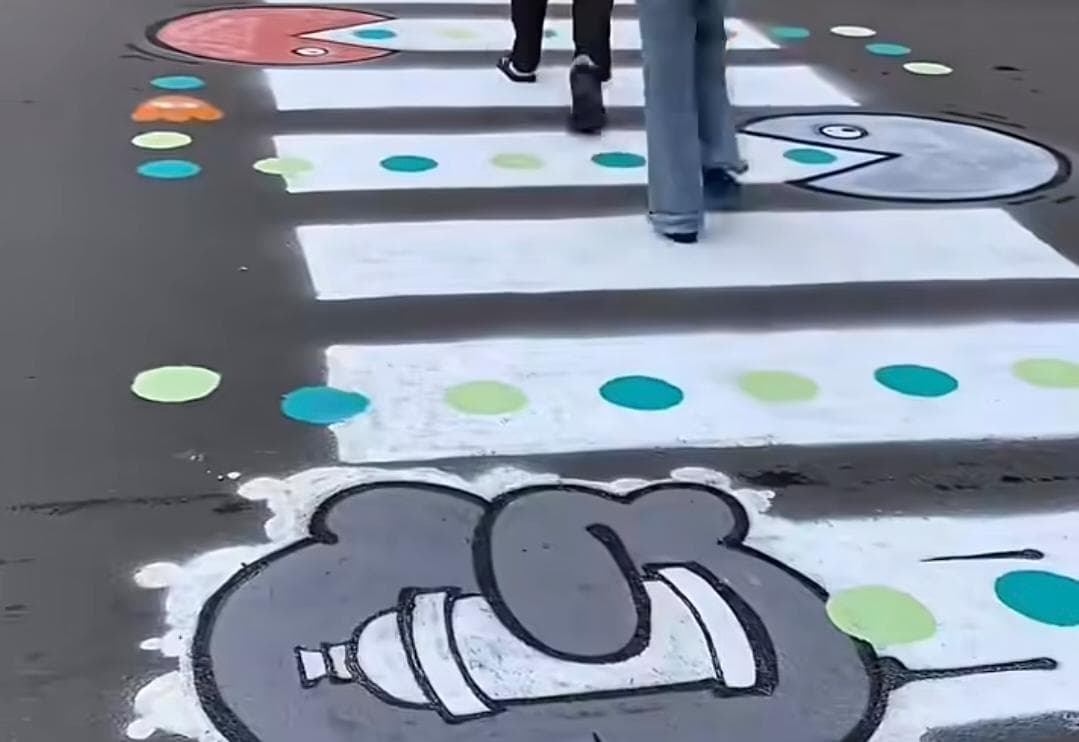 Viral! Zebra Cross Pac-Man di Pancoran, Dinas Bina Marga DKI Apresiasi Inisiatif Warga, Ingatkan Standar Keselamatan