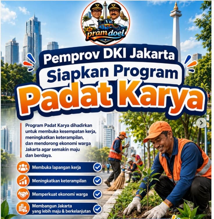 Pendaftar Tembus 100 Ribu Orang, Loker Padat Karya Pemprov DKI 2026 Diserbu Warga, Padahal Kuotanya Hanya 2.843 Posisi