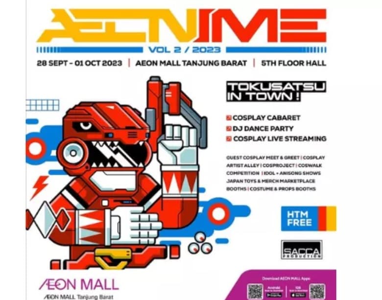 GRATIS! Pertunjukan Cosplay Anime Jepang di AEON Mall Tanjung Barat, Catat Tanggalnya.