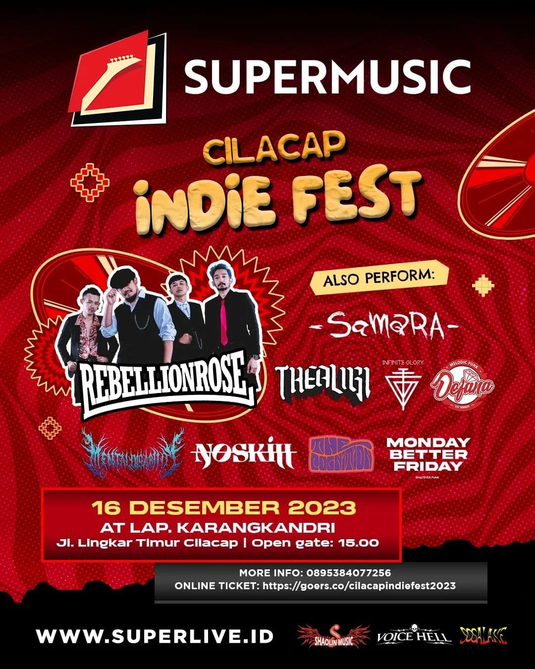 Wong Cilacap Kudu Merapat! Festival Musik Indie di Lapangan Karangkandri Akhir Pekan Ini, Cek Daftar Pengisi Acaranya di Sini