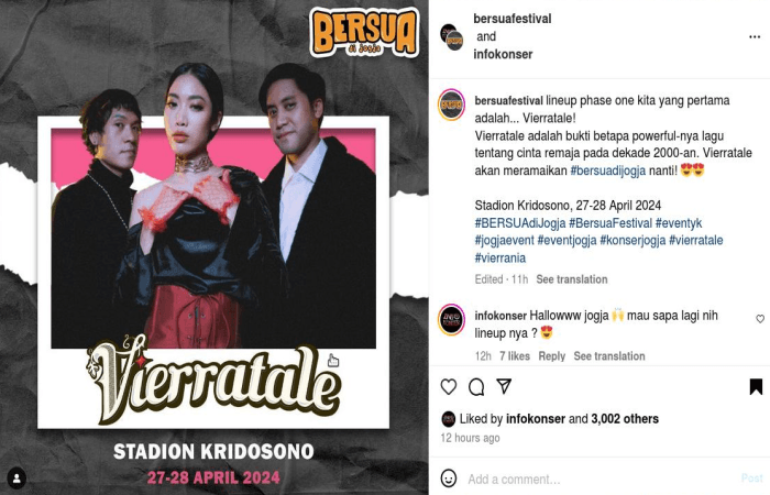 Vierratale Dijadwalkan April Manggung di Yogyakarta , Info Pesan Tiket Ada di Sini