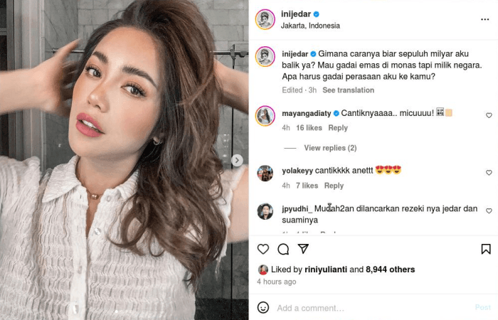 Jessica Iskandar Mau Gadai Emas Monas, Loh Gak Bahaya Tah?