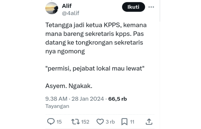 Viral di Medsos, Cerita Lucu Seputar Petugas KPPS Pemilu 2024, Ada yang Langsung Ajak Nikah Pacar, Blusukan ke Pasar, hingga Bergaya Sok Pejabat Lokal