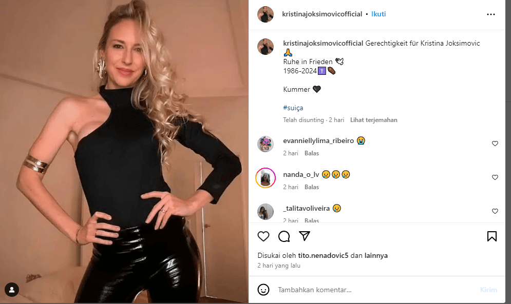 Kronologi Kematian Tragis Finalis Miss Switzerland, Dicekik Suami Sampai Meninggal hingga Tubuhnya Dimutilasi dan Diblender Halus