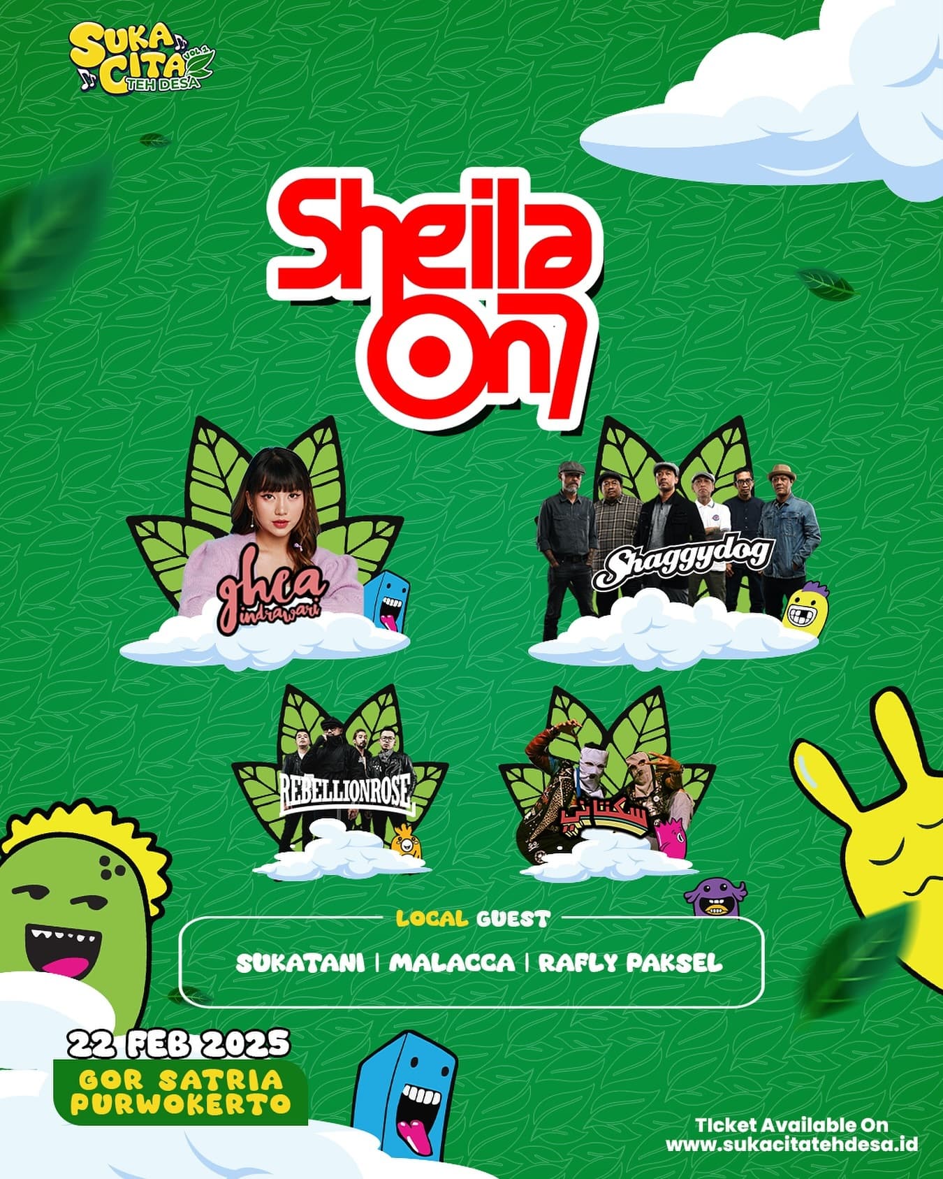 Purwokerto Bersiap! Sheila On 7, Ghea Indrawari, Shaggydog, hingga Rebellion Rose Bakal Meriahkan Suka Cita Teh Desa di GOR Satria, Cek Tanggalnya