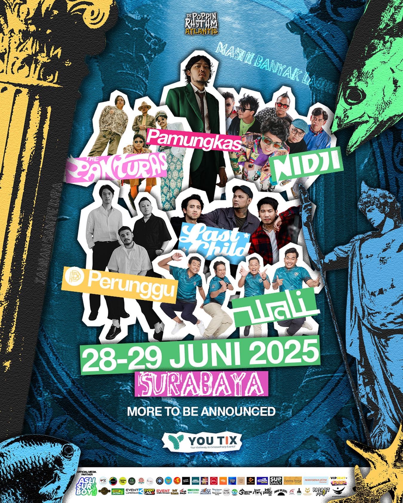 De Poppin Rhythm ATLANTIS Kembali Hadir di Surabaya, 28-29 Juni 2025: Ada Wali, Nidji, The Panturas hingga Pamungkas