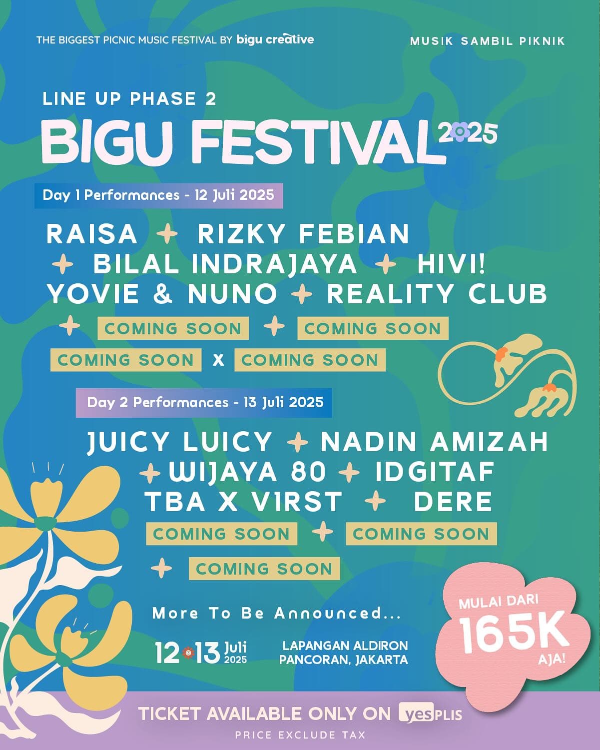 Line Up Fase Kedua Bigu Festival 2025 Telah Diumumkan, Berikut Daftar 15 Artis yang Siap Goyang Aldiron Plaza Pancoran pada Juli Mendatang
