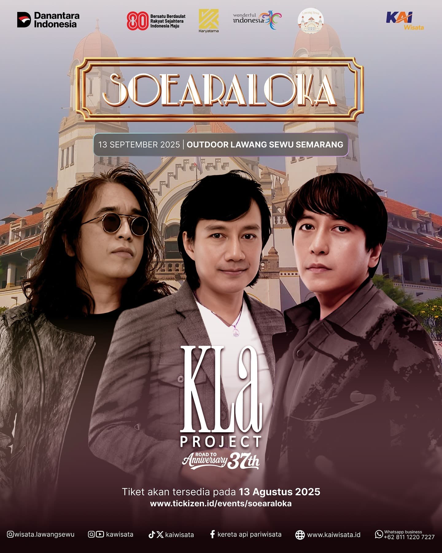 Penjualan Tiketnya Dimulai Besok, KLa Project Bakal Konser di Lawang Sewu Semarang pada 13 September 2025