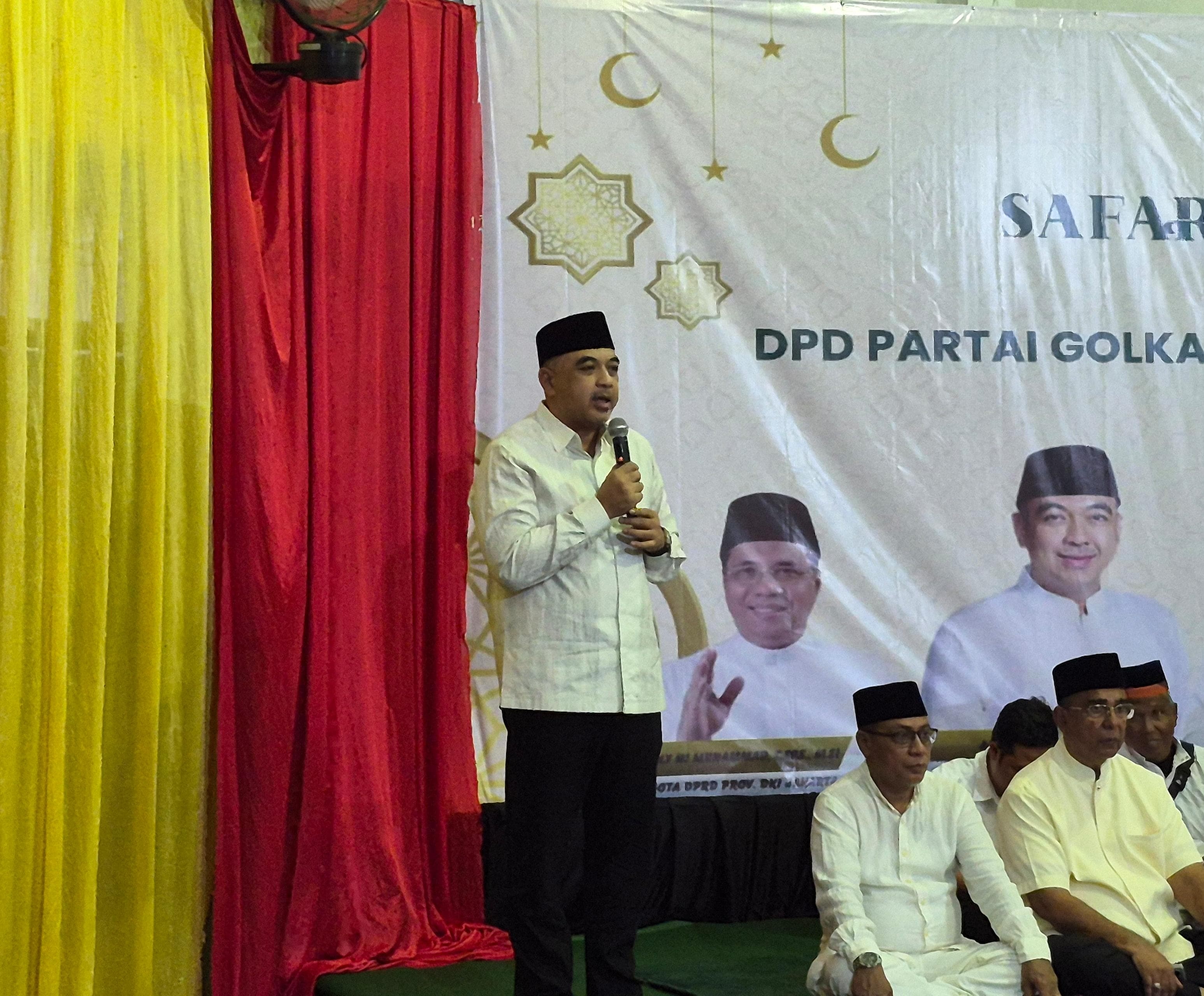 Safari Ramadan di Jakarta Utara, Ketua DPD Golkar Ahmed Zaki Instruksikan Kader Kawal Aspirasi Banjir