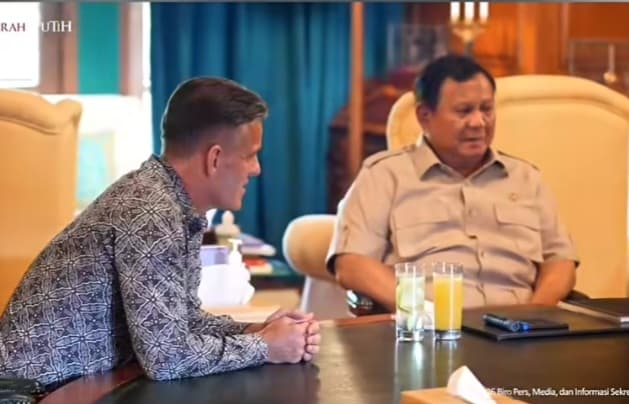 Terima Kunjungan John Herdman di Hambalang, Prabowo Bahas Target Piala Dunia 2030