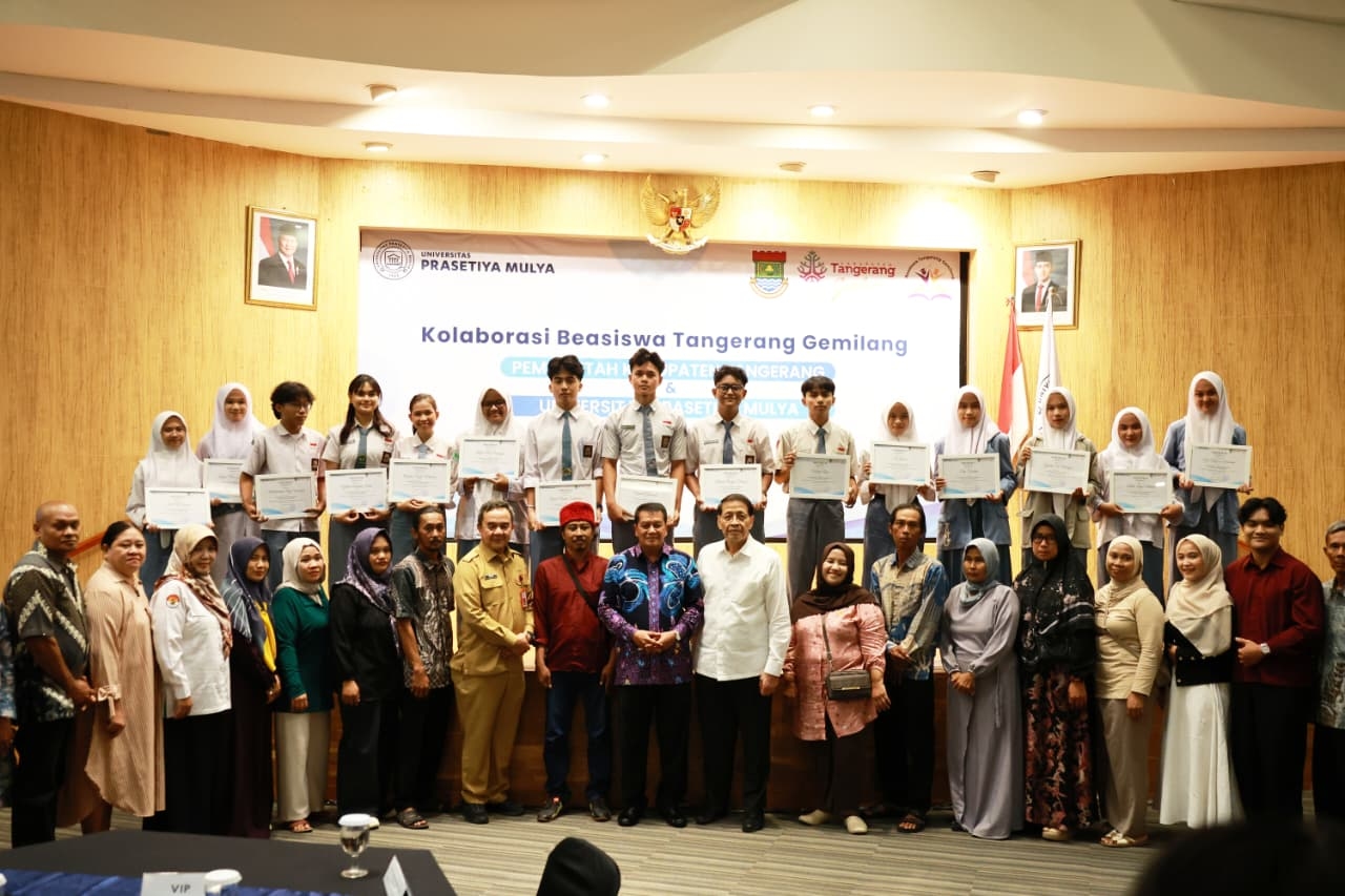 Pemkab Teken Kerjasama Beasiswa Tangerang Gemilang dengan Universitas Prasetiya Mulya, Disaksikan Bupati Maesyal dan Rektor Hassan Wirajuda