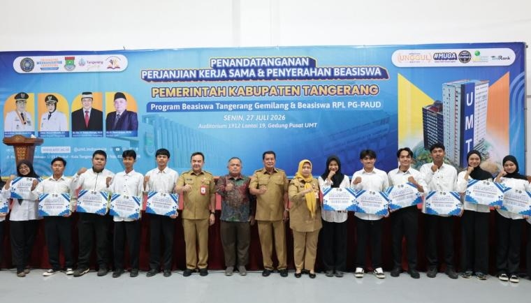 Perluas Akses Kuliah Gratis, Bupati Maesyal Rasyid Teken Kerjasama Beasiswa Tangerang Gemilang dengan UMT