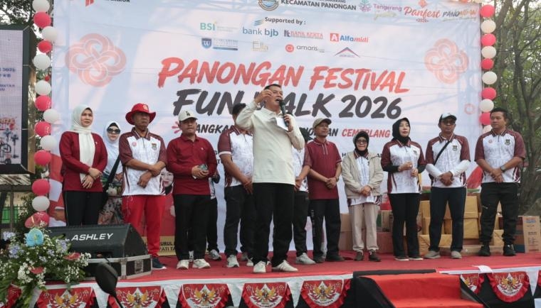 Meriahkan HUT Ke-81 RI, Bupati Tangerang Lepas Ribuan Peserta Panongan Festival Fun Walk 2026, Sampaikan Pesan Penting Ini