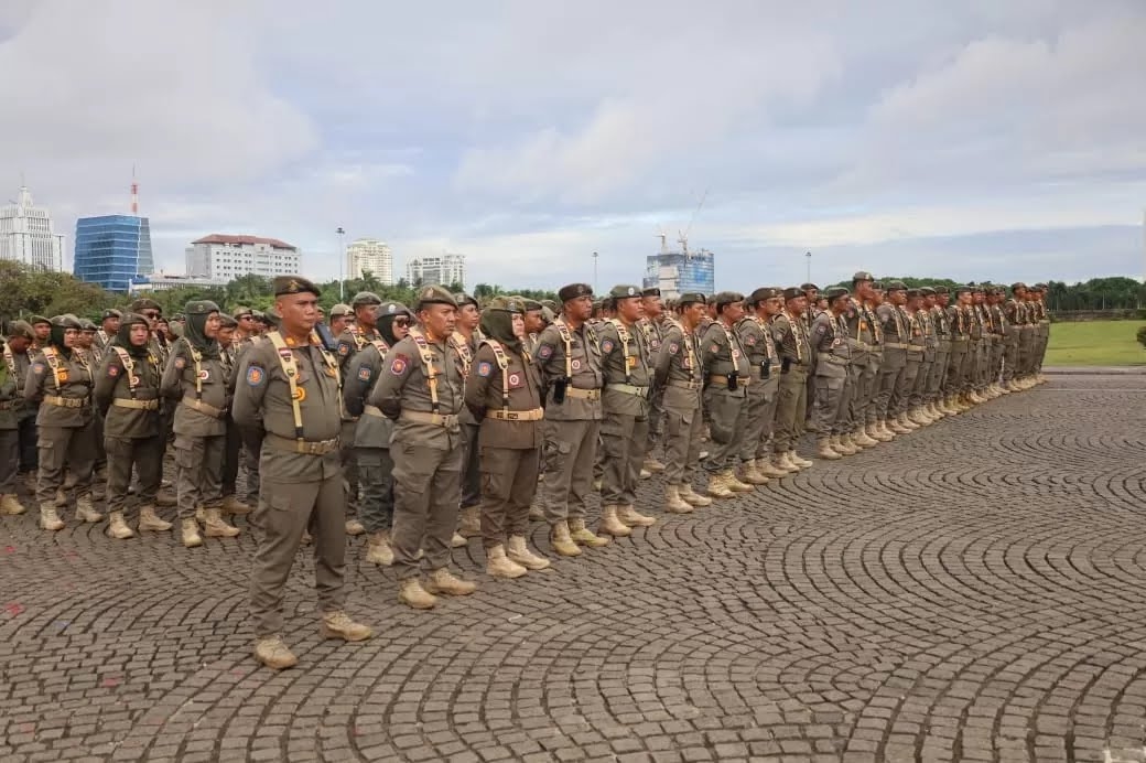 Kawal Perayaan HUT Ke-81 RI di Monas, Dishub dan Satpol PP Kerahkan Ribuan Petugas
