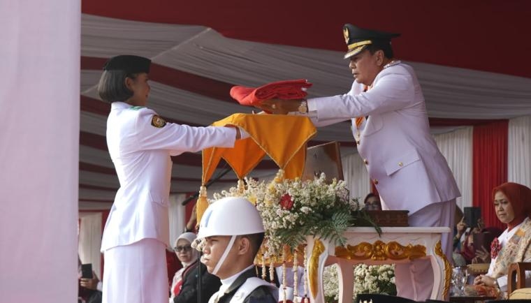 Suasana Khidmat dan Penuh Semangat Nasionalisme Warnai Upacara Pengibaran dan Penurunan Bendera Merah Putih di Puspemkab Tangerang