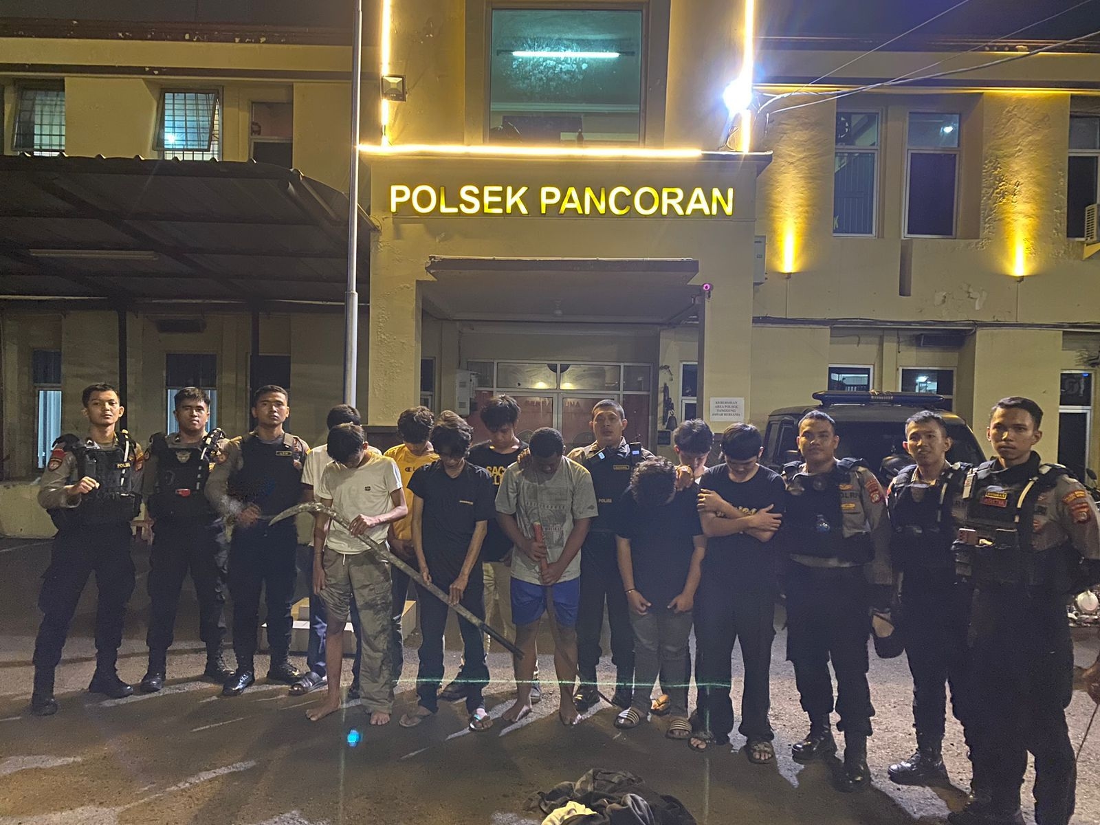 Polres Jaksel Amankan 10 Orang yang Hendak Tawuran di Jalan Rawajati Pancoran