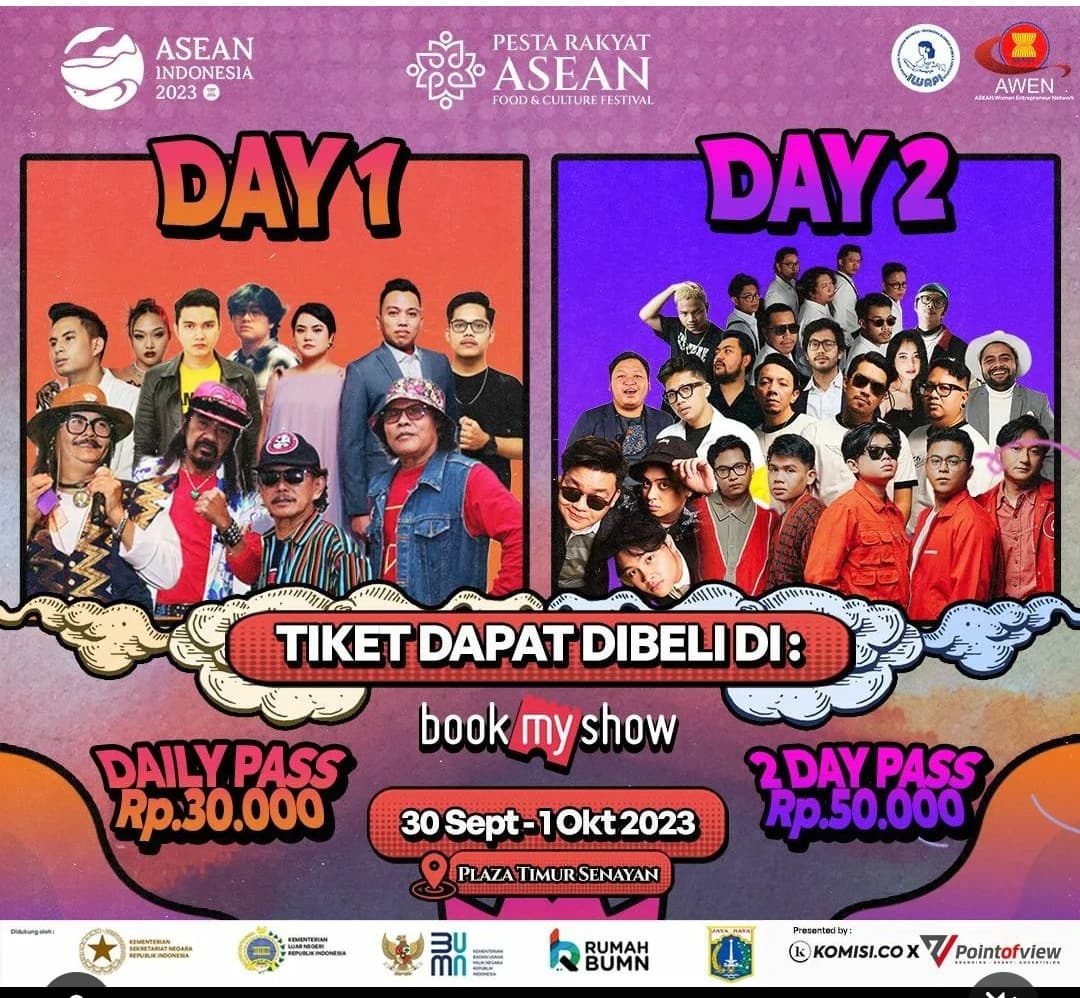 Harga Tiket Pesta Rakyat ASEAN Rp 30 Ribu sampai Rp 50 Ribu, Daftar di Sini