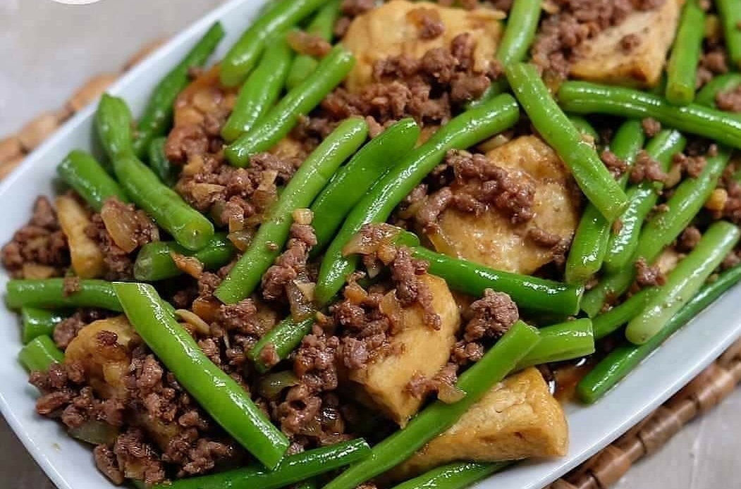 Resep Buncis Tahu Siram Daging, Menu Sayur Enak Menyehatkan