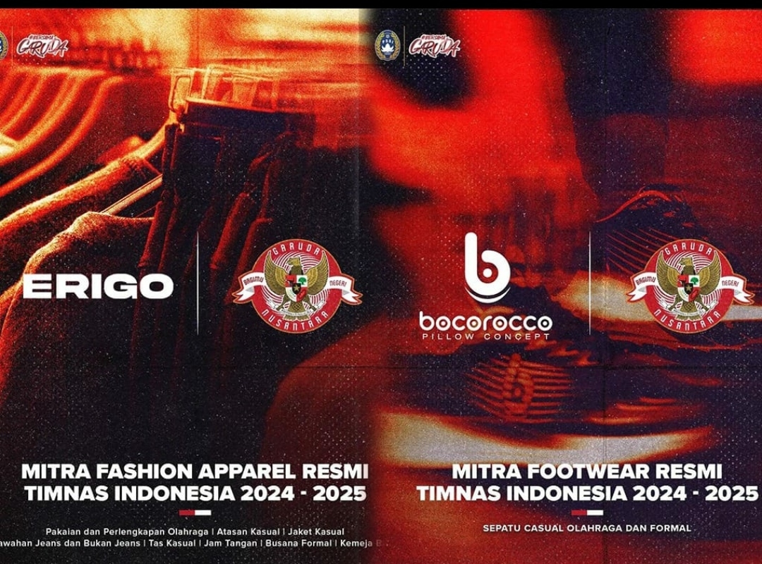 Produk Anak Negeri, Erigo dan Bocorocco Resmi Jadi Fashion Apparel Timnas Indonesia 2024-2025