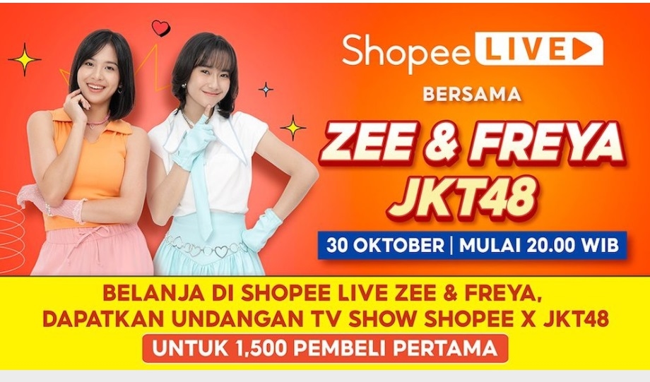Ikut Shopee Live Zee dan Freya Besok Malam, Bisa Nonton Langsung TV Show Shopee x JKT48, Ini Syaratnya