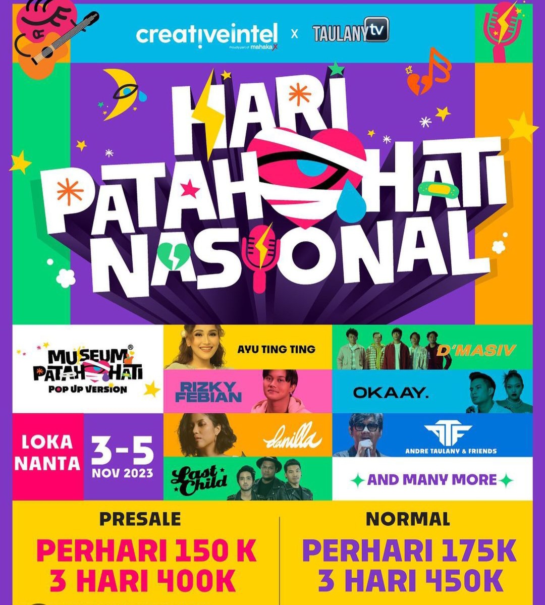 Rayakan Hari Patah Hati Nasional, Andre Taulany Gelar Festival Musik di Solo, Ada Ayu Ting Ting hingga D'masiv