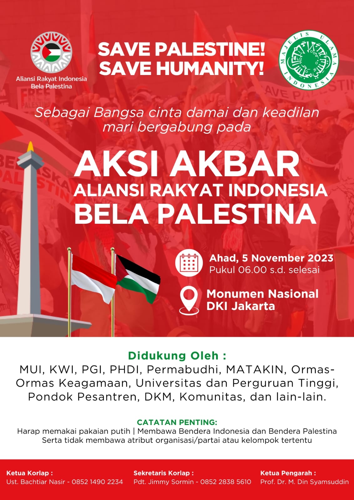 2 Juta Orang Ikut Demo Bela Palestina di Monas Pagi Ini, Mulai Menteri, Ketua DPR hingga Tokoh Lintas Agama